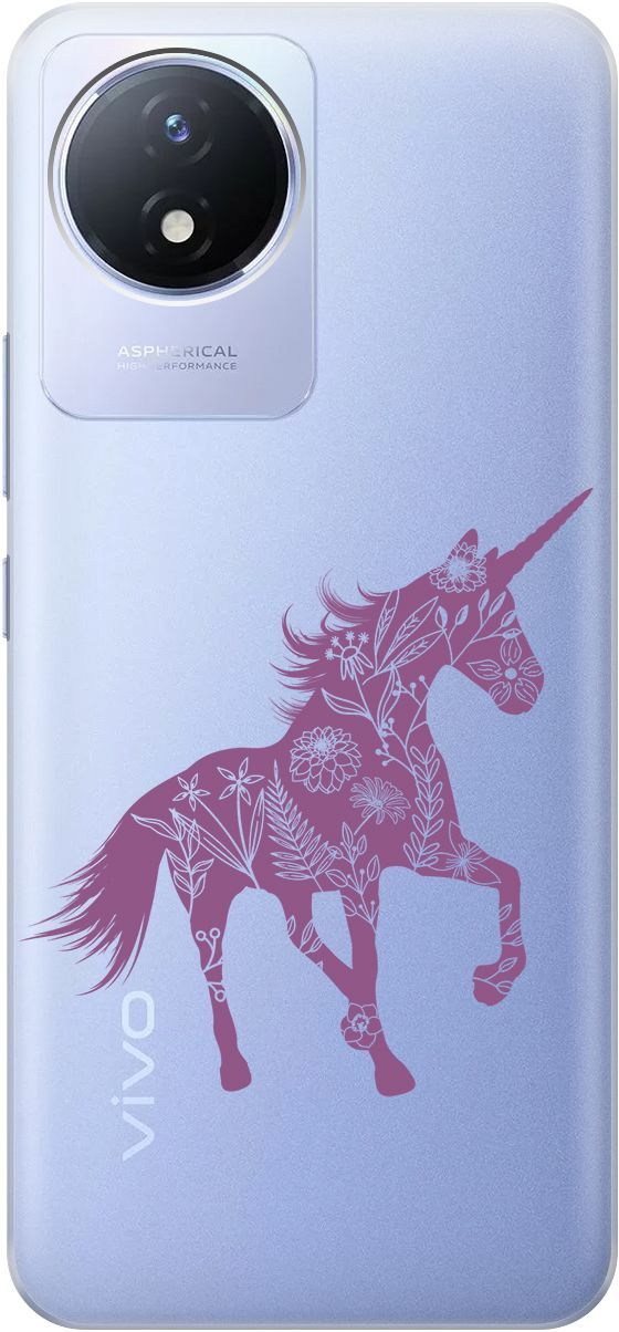 Силиконовый чехол на Vivo Y02 с 3D принтом 