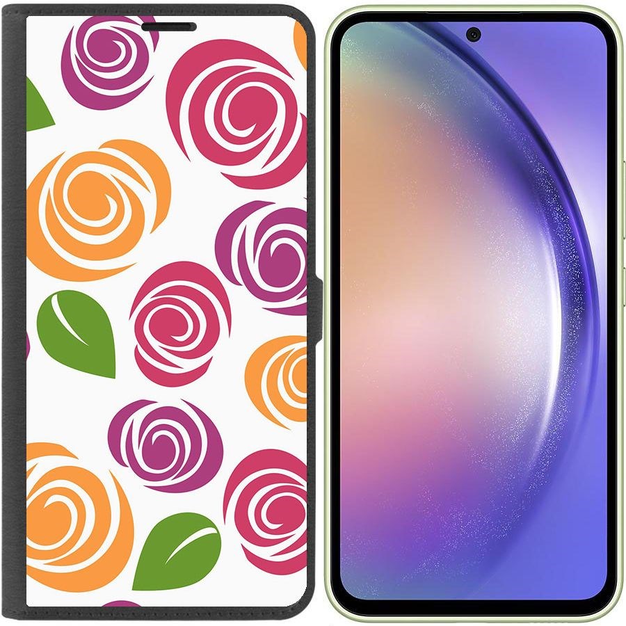 

Чехол-книжка Krutoff Eco Book для Samsung Galaxy A54 5G (A546) Цветочный паттерн 6