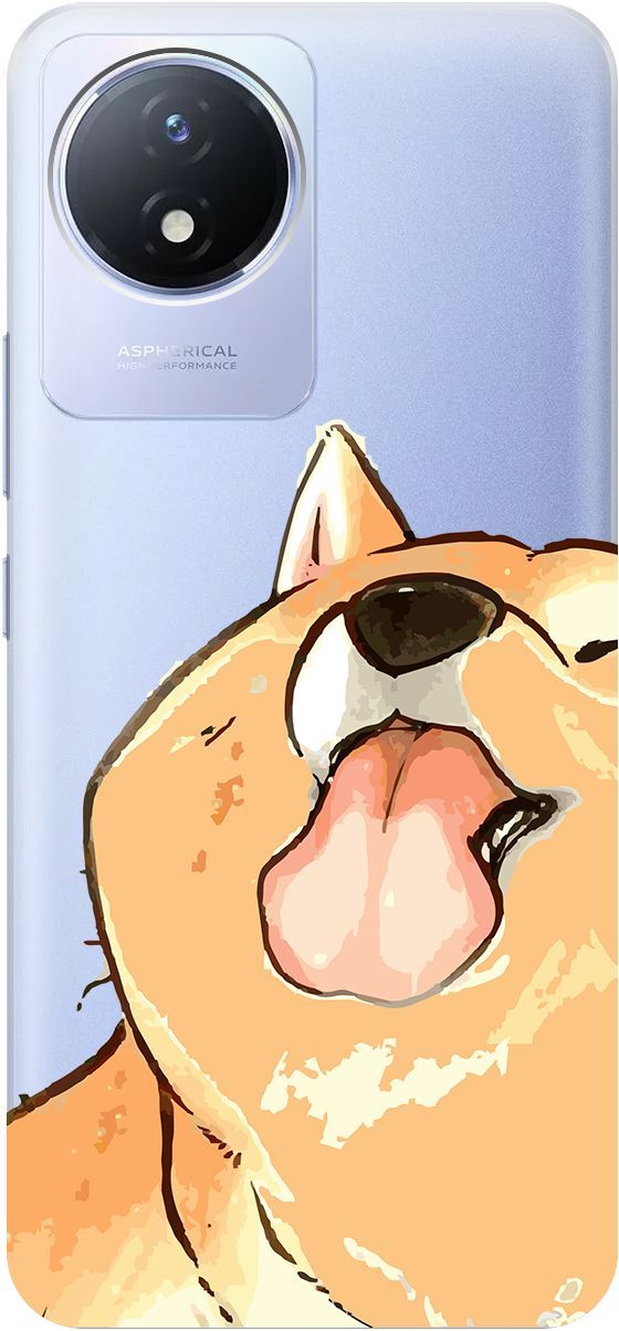 

Силиконовый чехол на Vivo Y02 с 3D принтом "Shiba" прозрачный, Прозрачный;бежевый, 157842