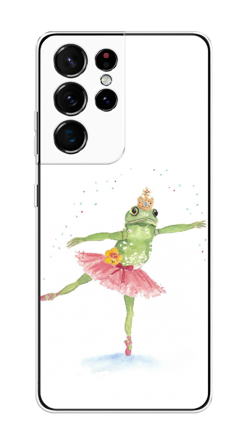 

Чехол на Samsung Galaxy S21 Ultra Лягушка-балерина, Зеленый, 2102250-4