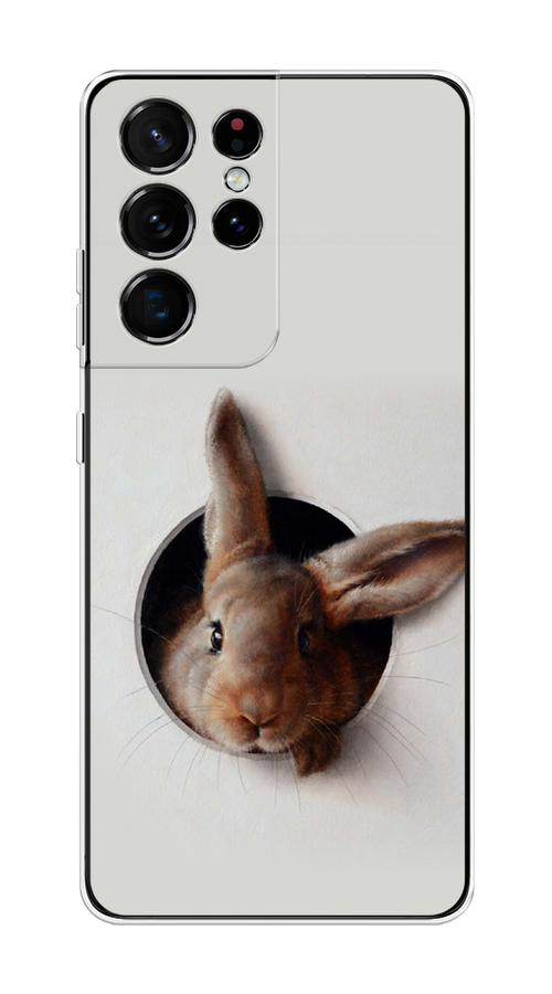 

Чехол на Samsung Galaxy S21 Ultra Любопытный кролик, Серый;коричневый, 2102250-1