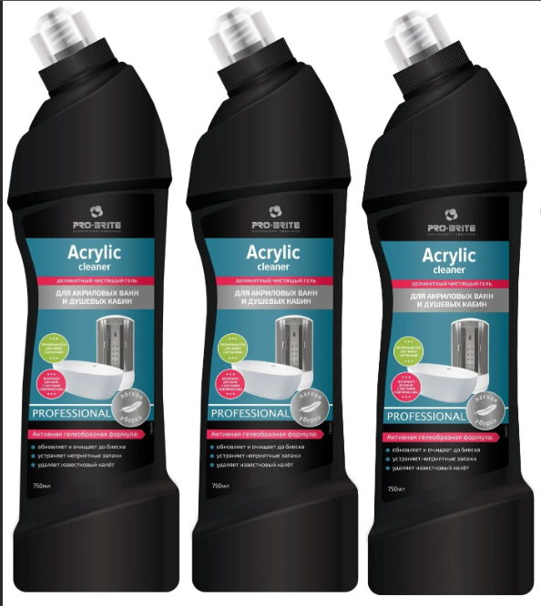 Чистящее средство для акриловых поверхностей Pro-Brite Acrylic cleaner 3 шт