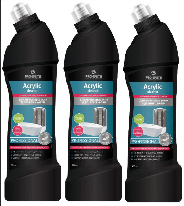

Чистящее средство для акриловых поверхностей Pro-Brite Acrylic cleaner 3 шт