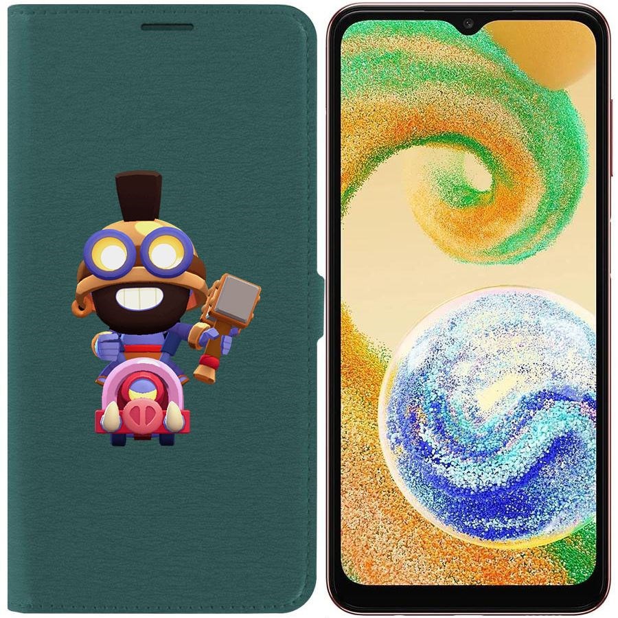 

Чехол-книжка Eco для Samsung Galaxy A04s (A047) Brawl Stars-Карл Всадник на кабане