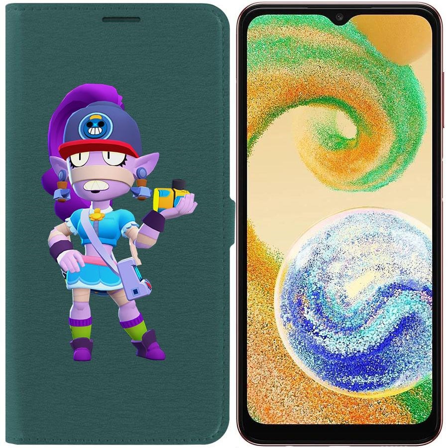 

Чехол-книжка Eco для Samsung Galaxy A04s (A047) Brawl Stars-Суперфанатка Эмз