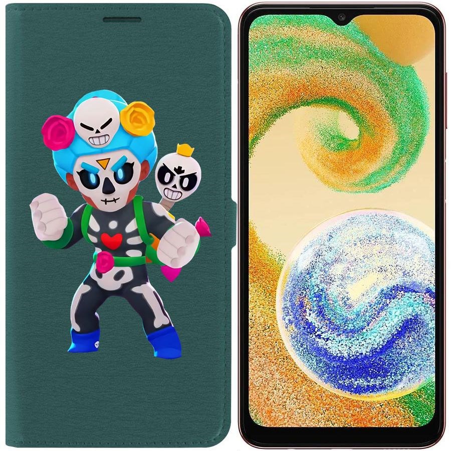 

Чехол-книжка Eco для Samsung Galaxy A04s (A047) Brawl Stars-Хэллоуинская Роза