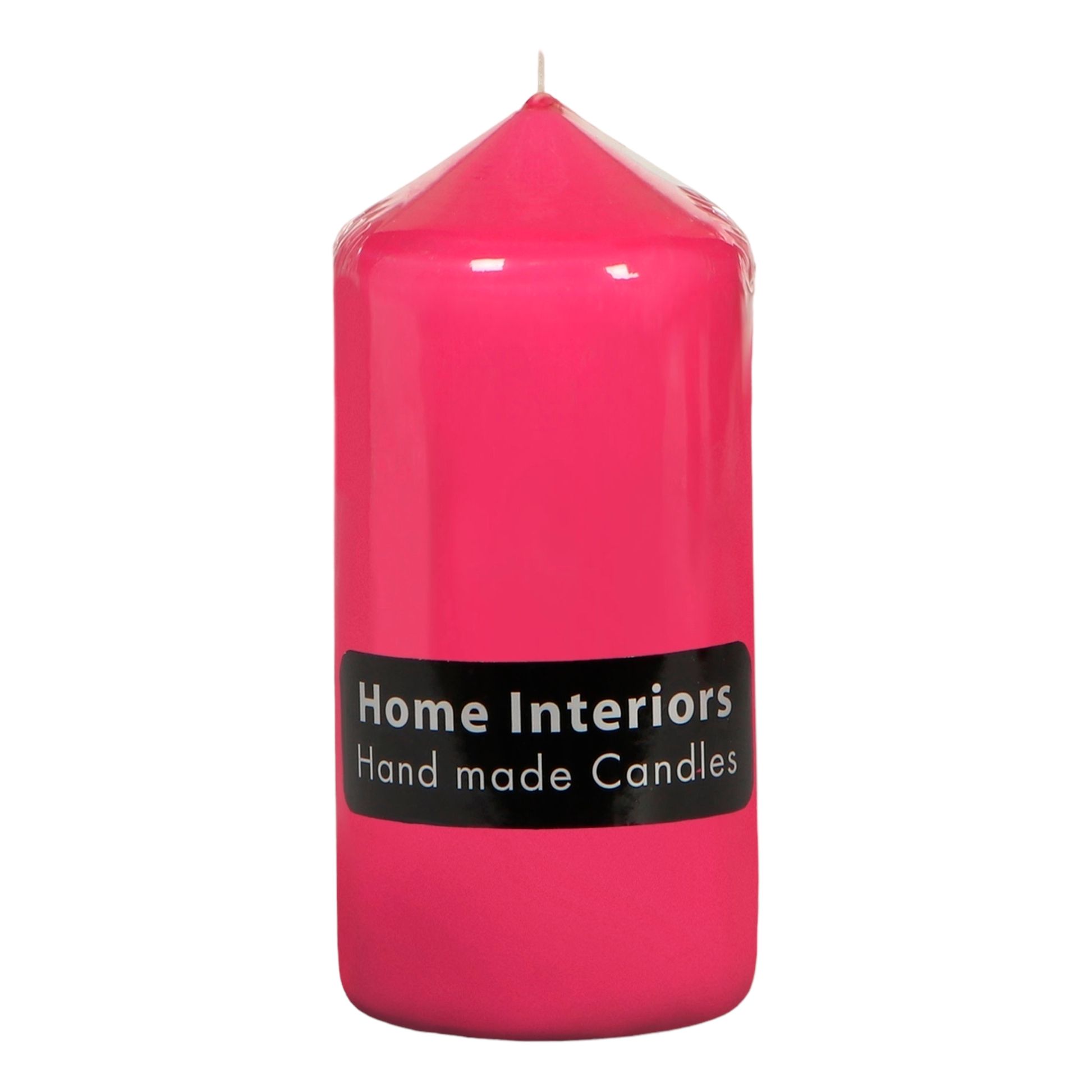 Свеча универсальная столбик Home Interiors 7 х 15 см розовая