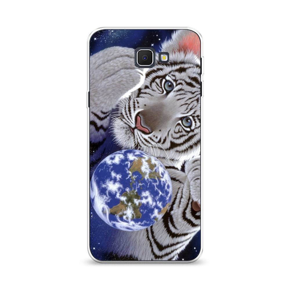 

Чехол на Samsung Galaxy J5 Prime 2016 Тигренок и Земля, Синий;белый;черный, 22950-1