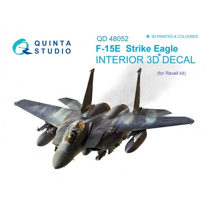 

QD48052 1/48 3D Декаль интерьера кабины F-15E для модели Revell, Цветной