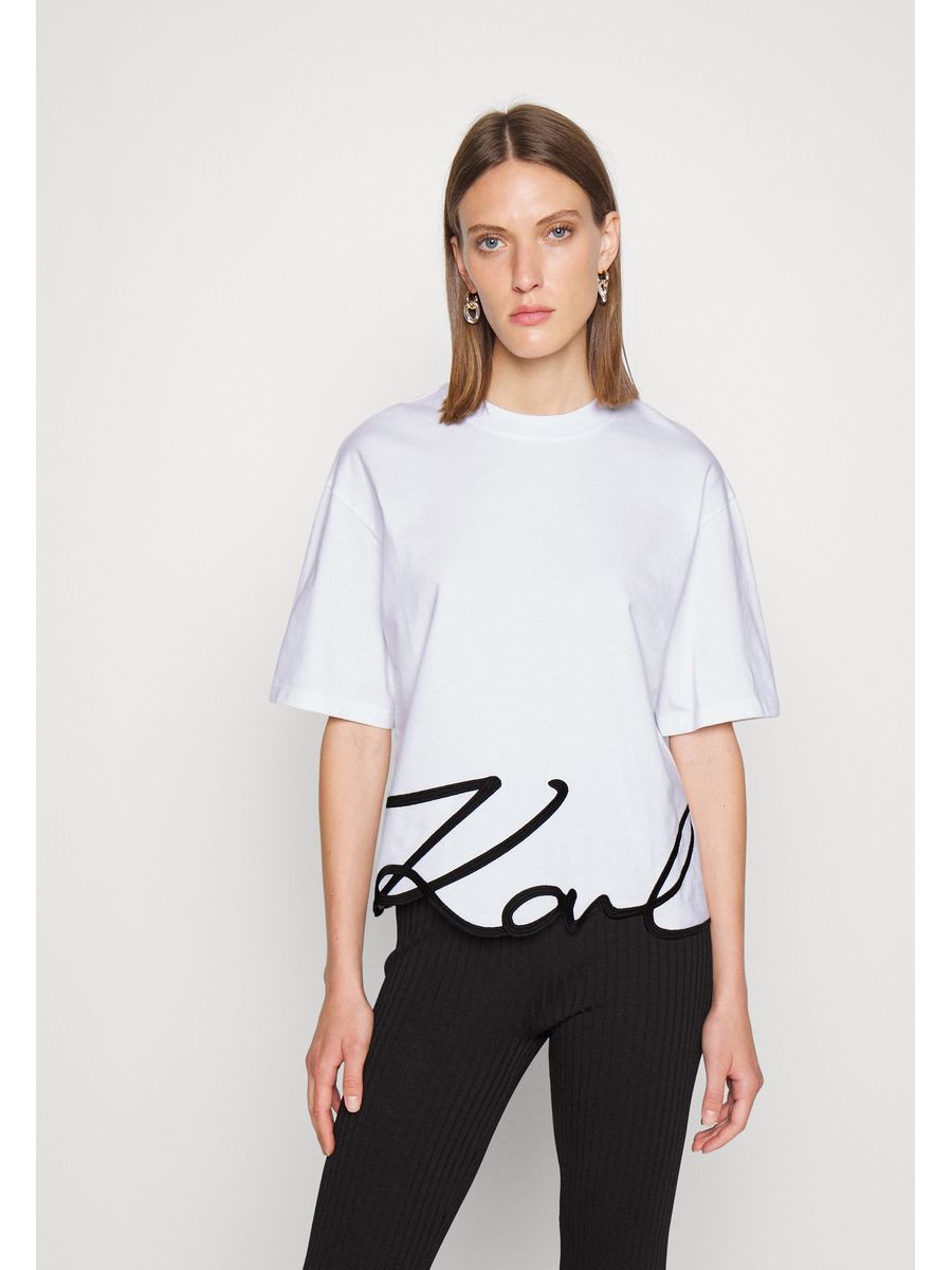 

Футболка женская Karl Lagerfeld K4821D0AT белая XS, Белый, K4821D0AT