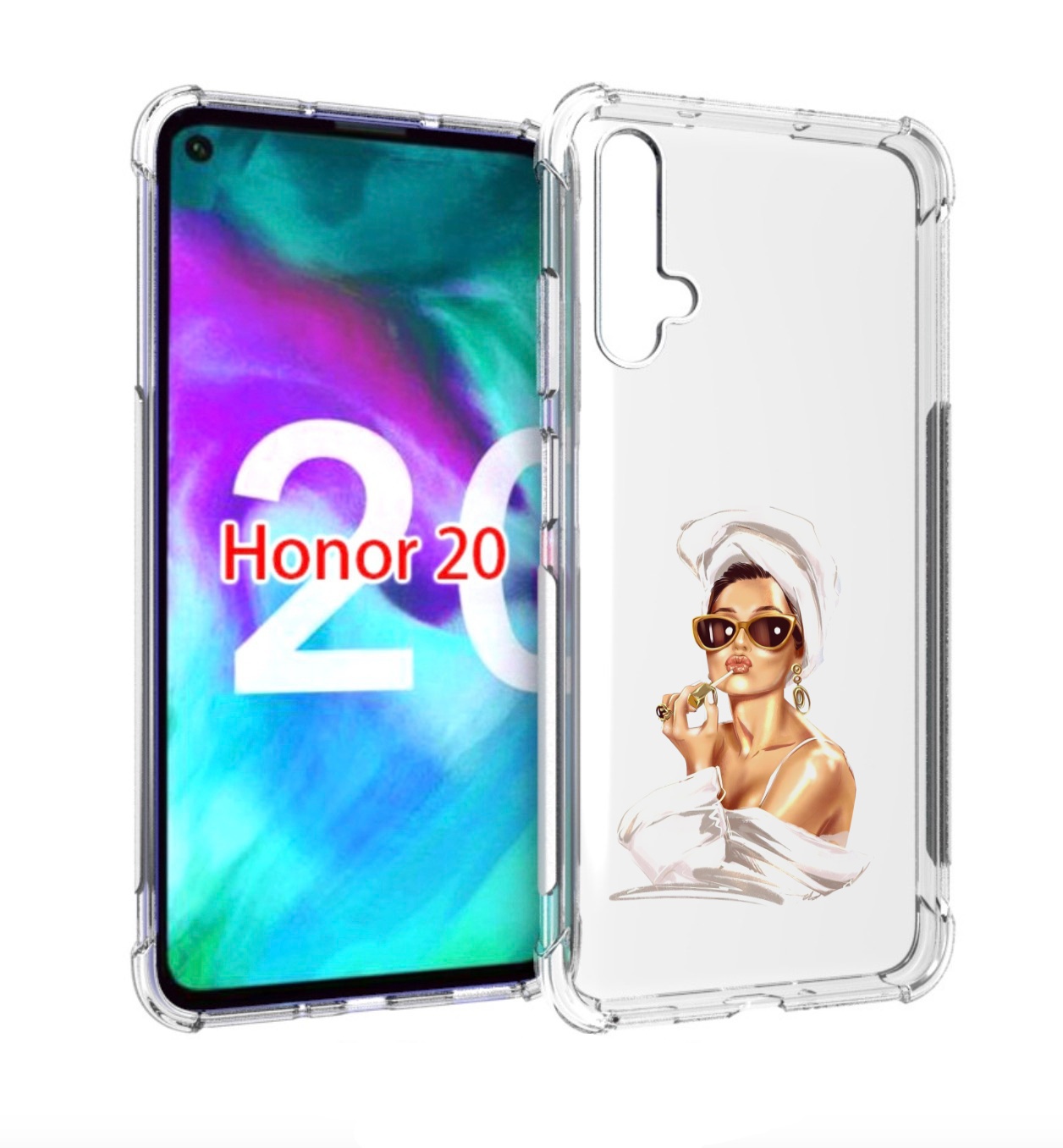 

Чехол бампер MyPads Девушка-утром женский для Honor 20 Honor, Прозрачный, Tocco
