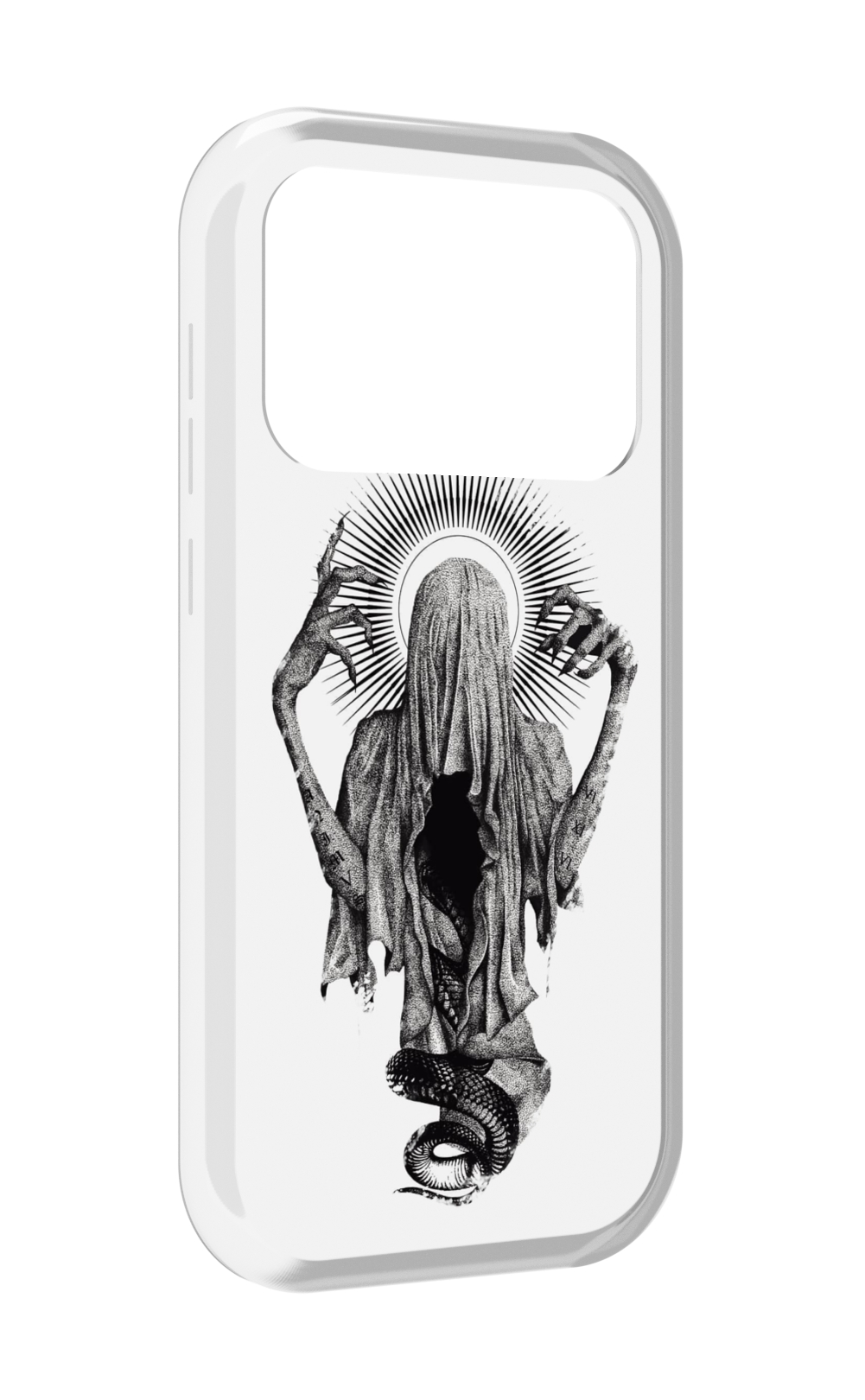 

Чехол MyPads страшная змея в мантии для Oukitel F150 Air1 Pro / F150 Air1, Прозрачный, Tocco