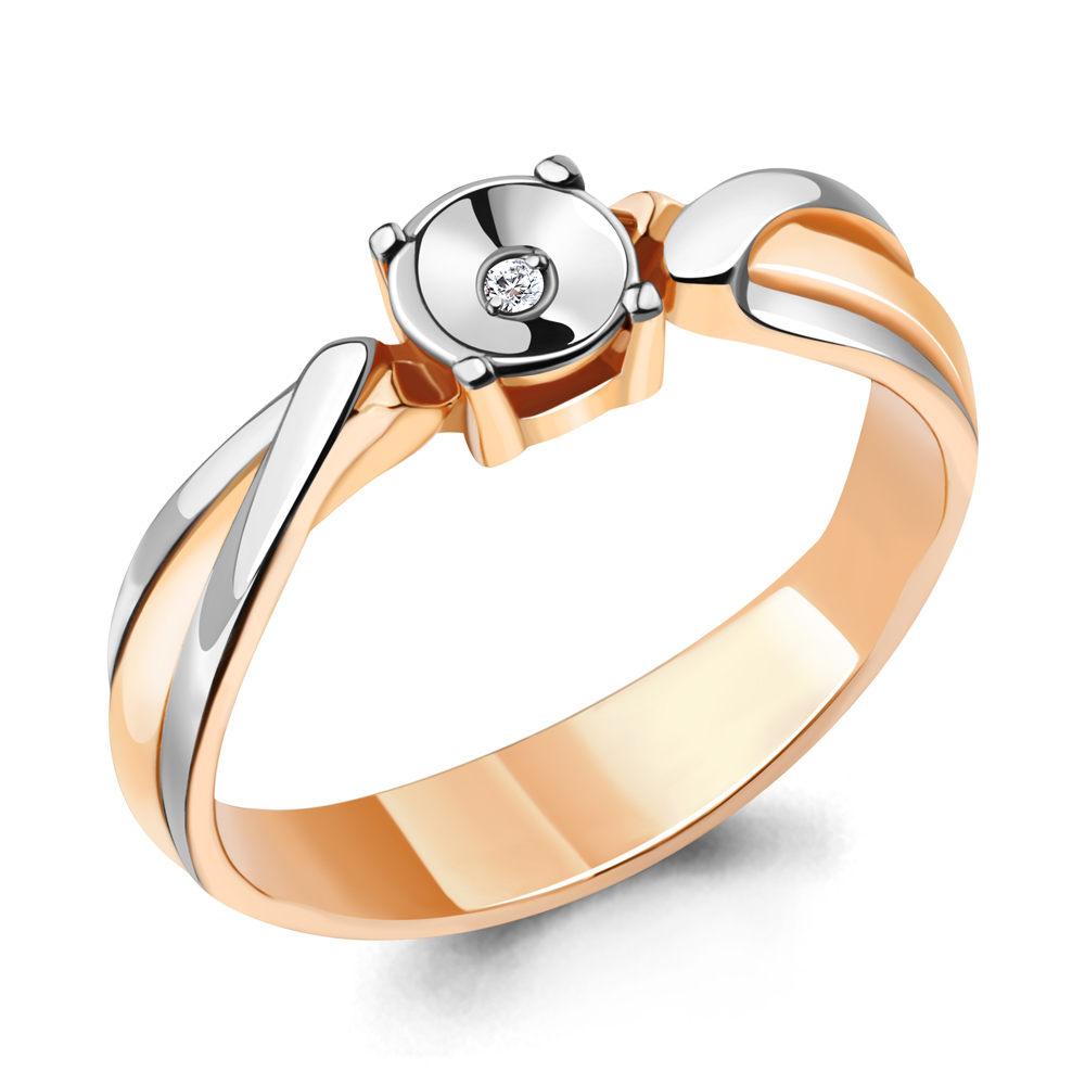

Кольцо помолвочное из серебра с бриллиантом р. Aquamarine 60058, 060058_925_з