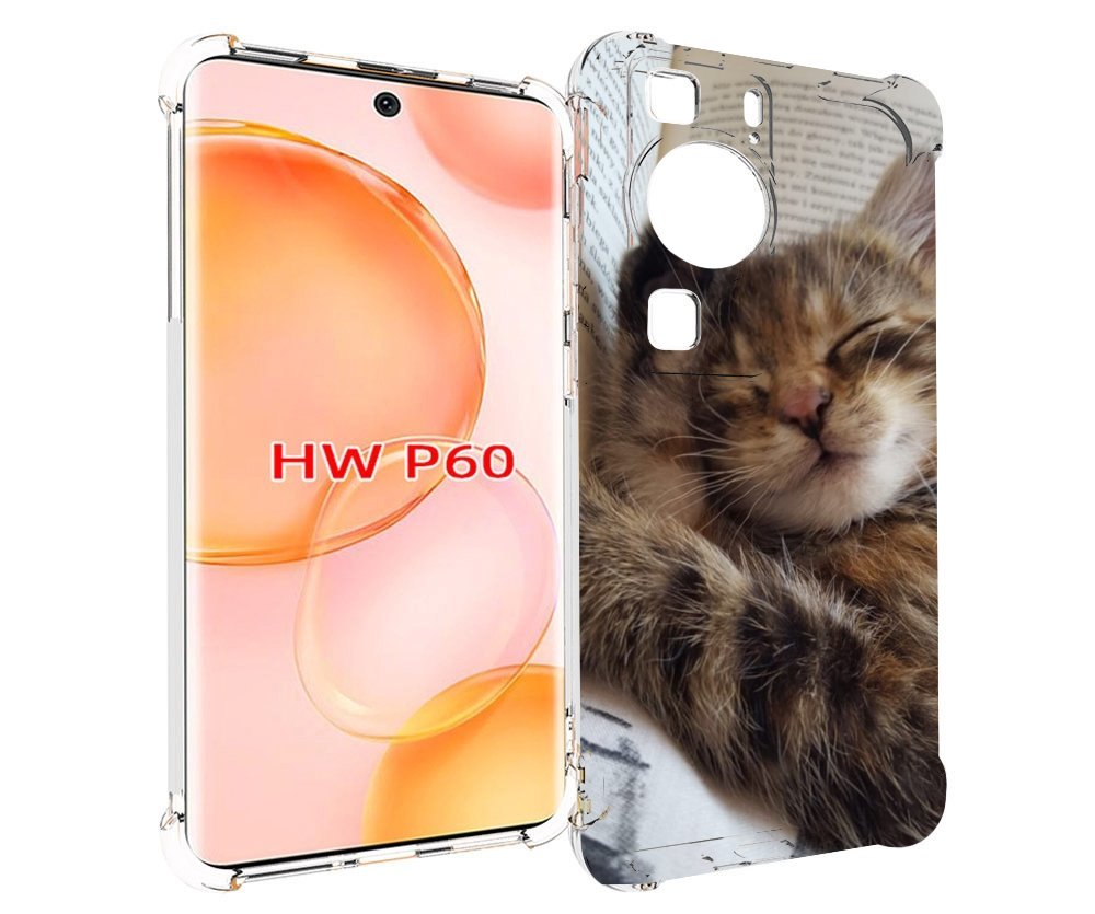 

Чехол MyPads Спящий-котенок для Huawei P60, Tocco