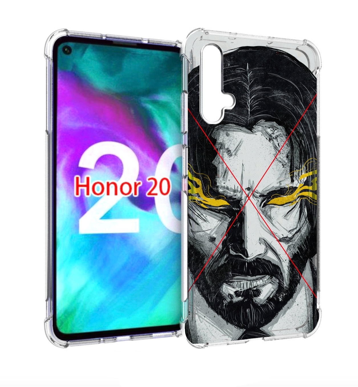 Чехол бампер MyPads Джон-Уик для Honor 20