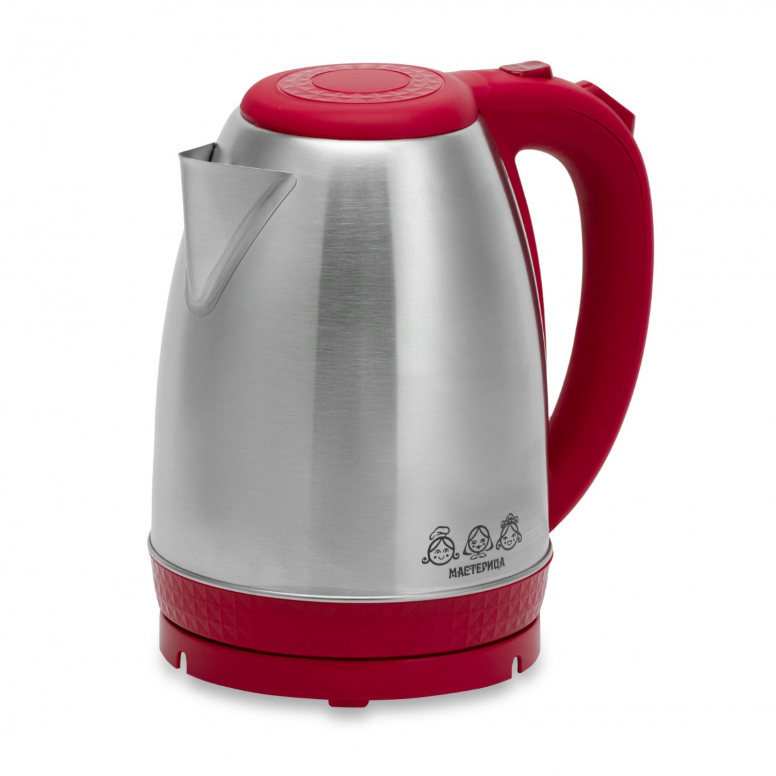 Чайник электрический Мастерица EK-1801М 18 л серебристый, красный чайник мастерица эч 0 5 0 5 220з 500ml green