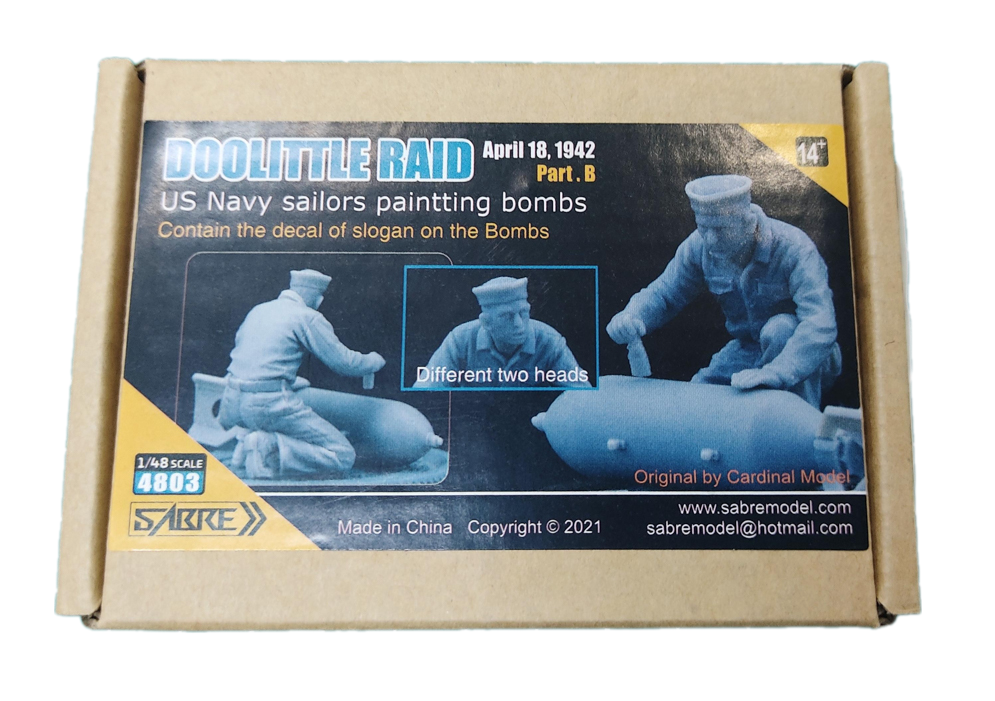 

4803SBR DOOLITTLE RAID Part.B - US Navy sailors paintting bombs, Цветной