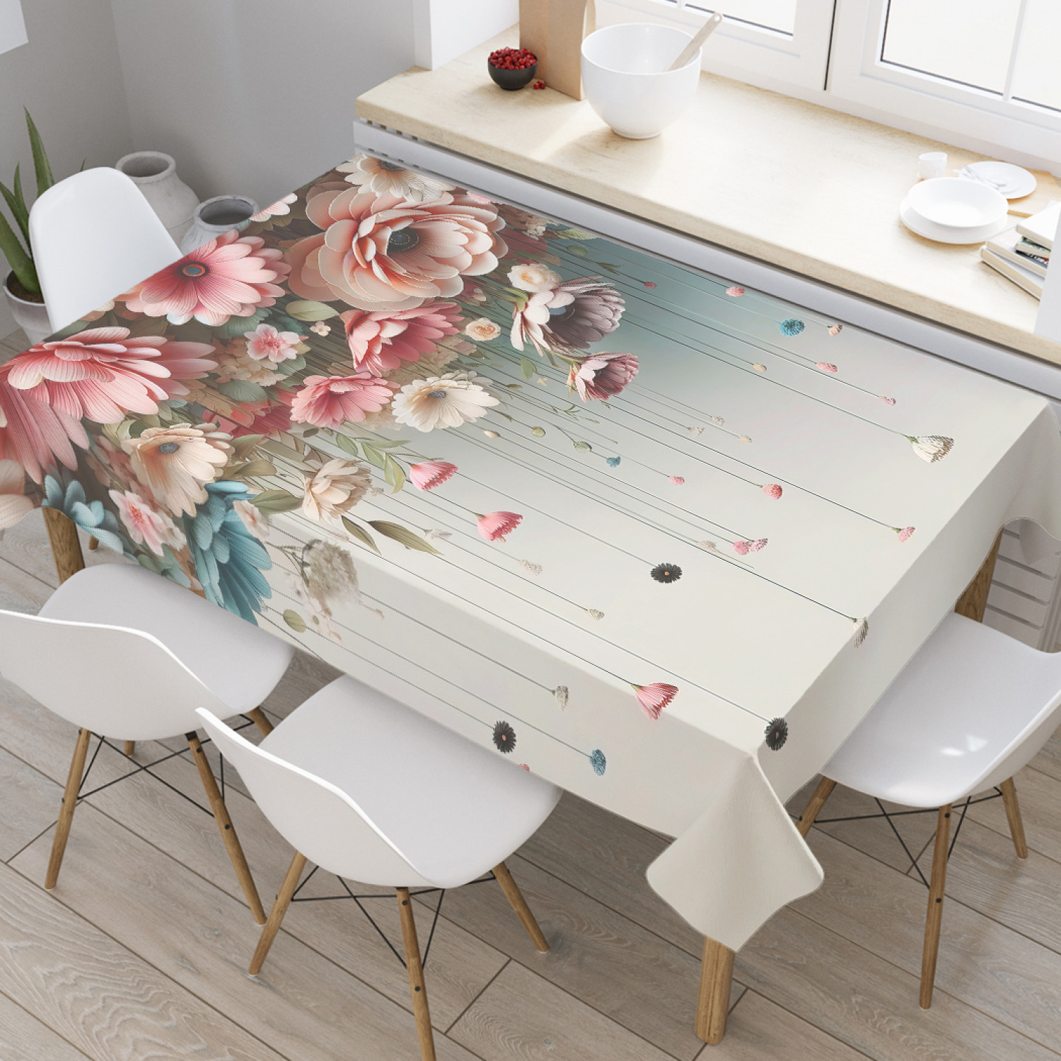 

Скатерть на стол прямоугольная JoyArty Пастельные цветы 180x145, tc_sd1436_180x145, Розовый, Пастельные цветы