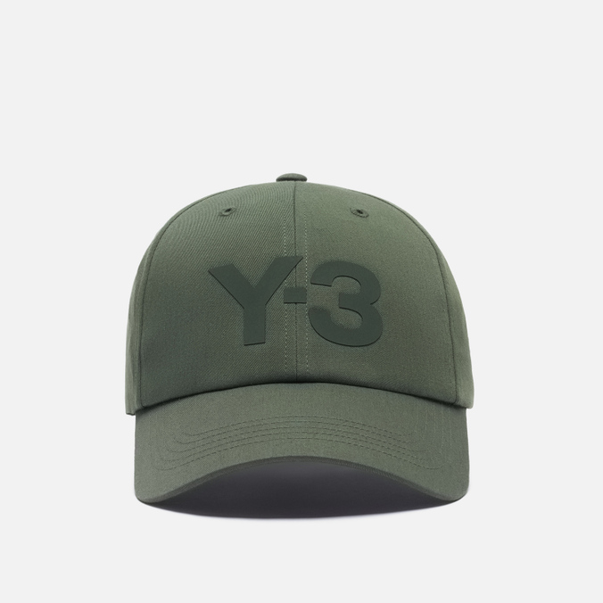 фото Бейсболка унисекс y-3 logo front зеленая