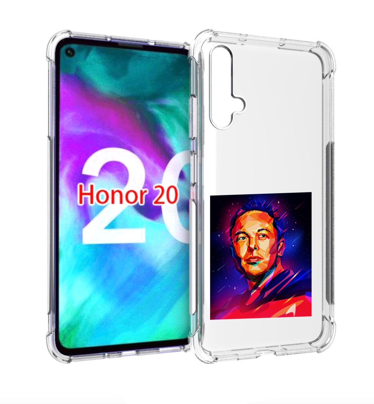 

Чехол бампер MyPads Илон-Маск для Honor 20, Прозрачный, Tocco