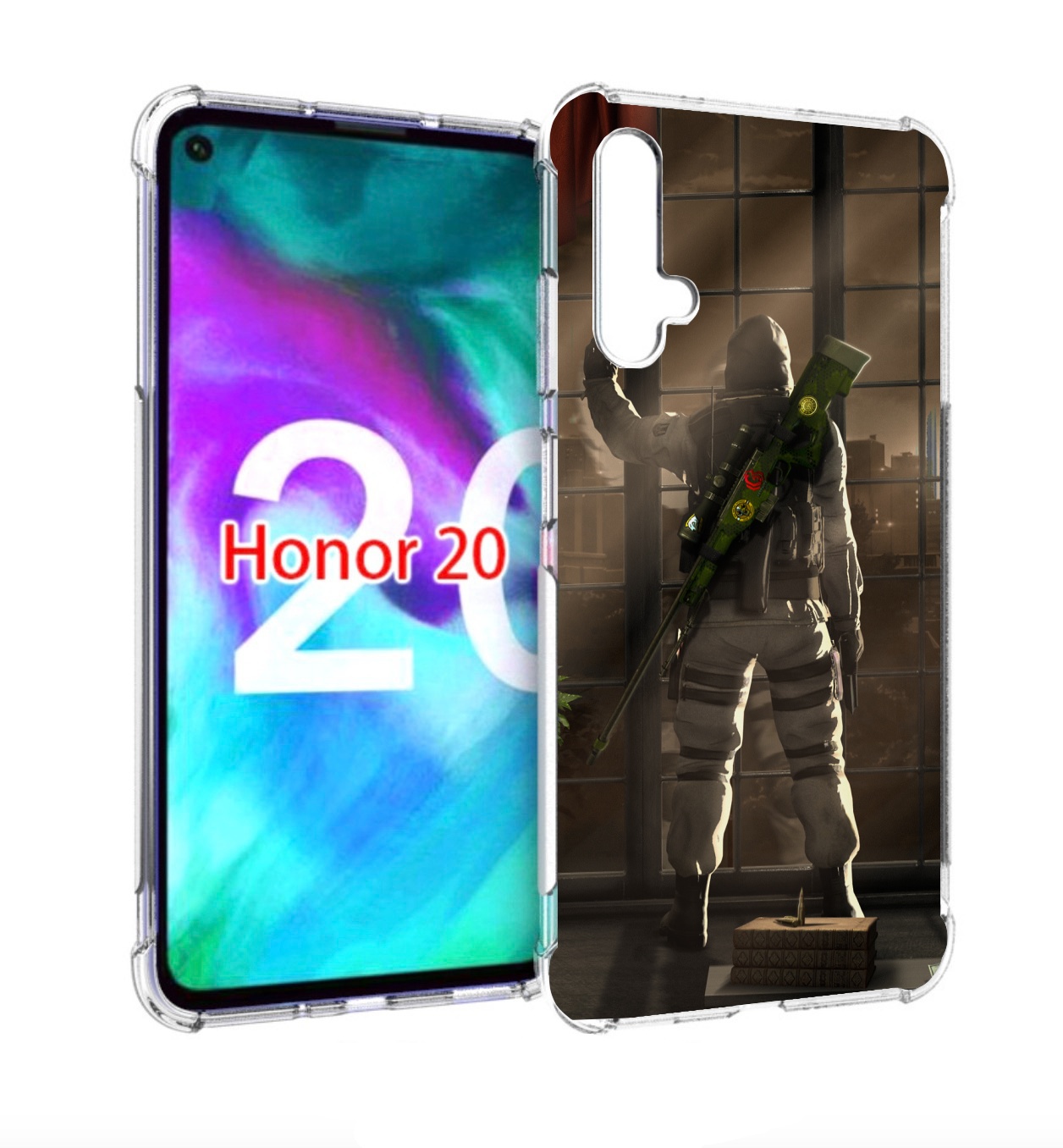 

Чехол бампер MyPads Контр-Страйк-в-дыму для Honor 20 Honor, Прозрачный, Tocco