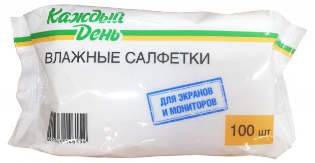 Влажные салфетки для экрана Каждый день 100 шт 110₽