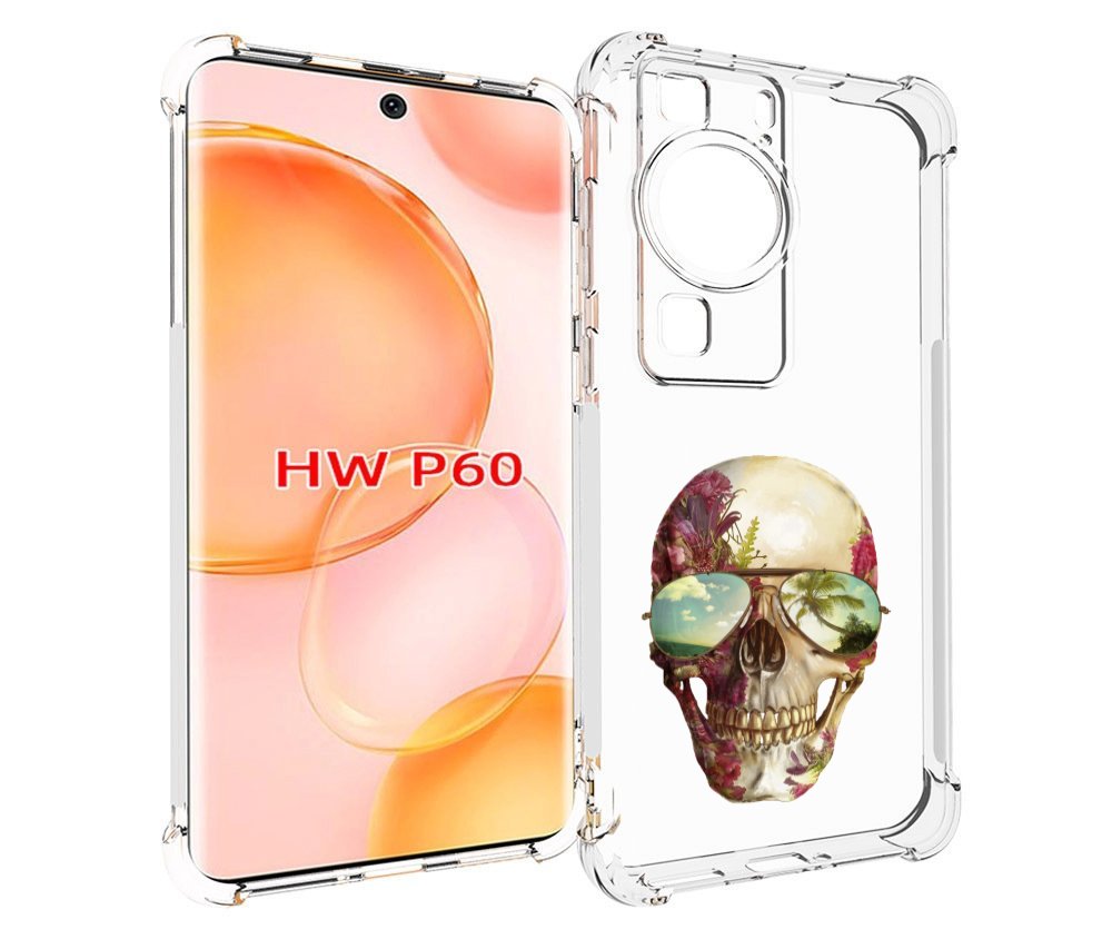 

Чехол MyPads Череп с очками для Huawei P60, Tocco