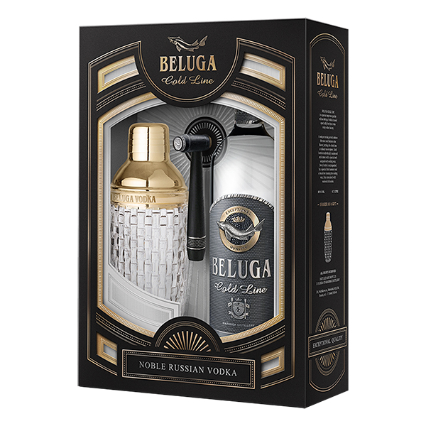 фото Водка beluga, gold, 40 %, 750 мл, п/у+шейкер beluga group