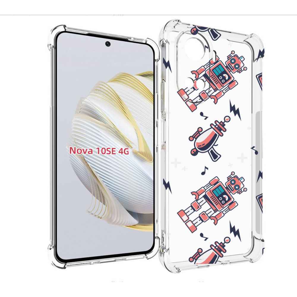 

Чехол MyPads мини-роботы для Huawei Nova 10 SE, Прозрачный, Tocco