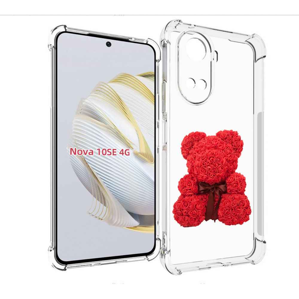 

Чехол MyPads мишка-из-розочек для Huawei Nova 10 SE, Прозрачный, Tocco