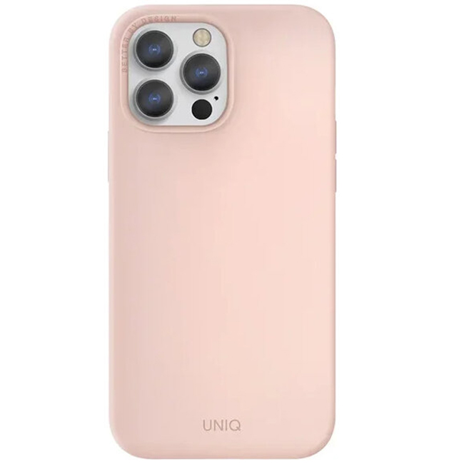фото Чехол uniq lino для iphone 13 pro max розовый