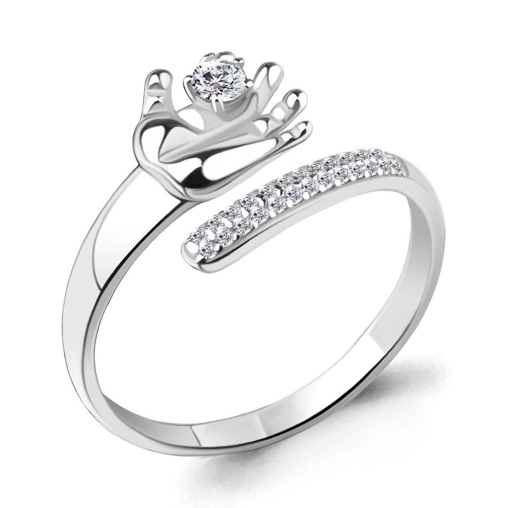 

Кольцо из серебра с фианитом р., Aquamarine 64152А, 64152А_925_р