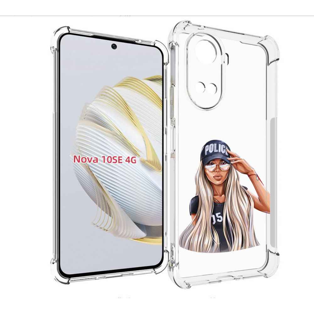 

Чехол MyPads модная-девушка-арт женский для Huawei Nova 10 SE, Прозрачный, Tocco