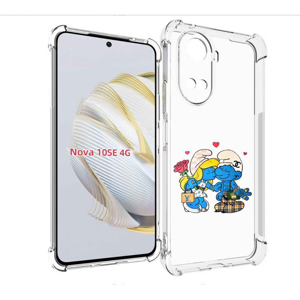

Чехол MyPads модные-смурфики для Huawei Nova 10 SE, Прозрачный, Tocco