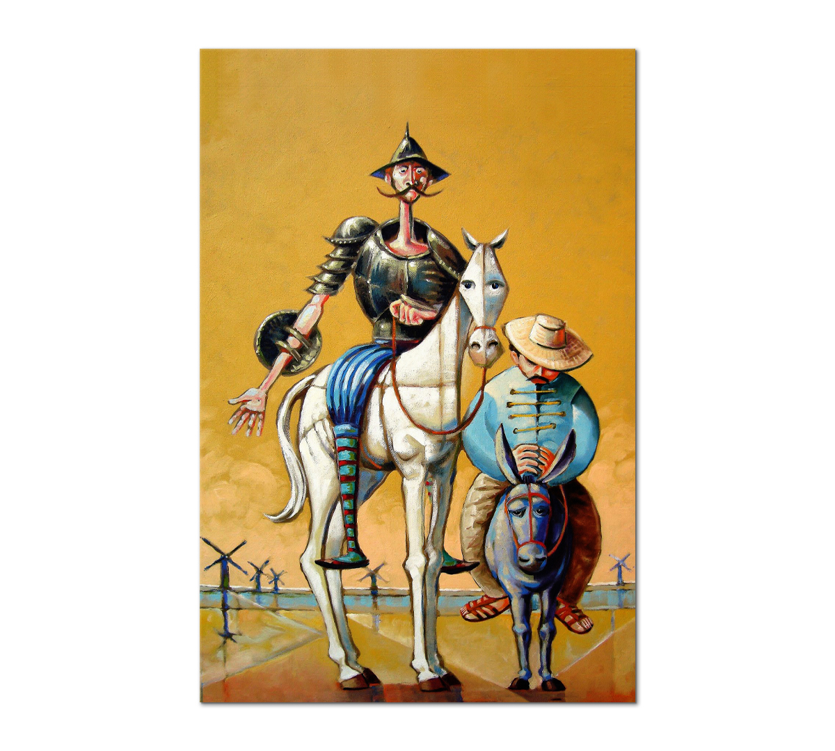 

Картина интерьерная на холсте Poly Print Art Дон Кихот и Санчо Панса 60х40 см.