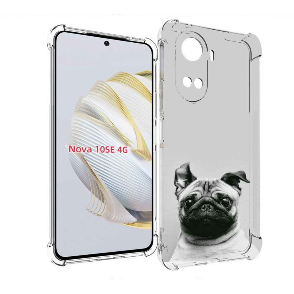 

Чехол MyPads мопс для Huawei Nova 10 SE, Прозрачный, Tocco