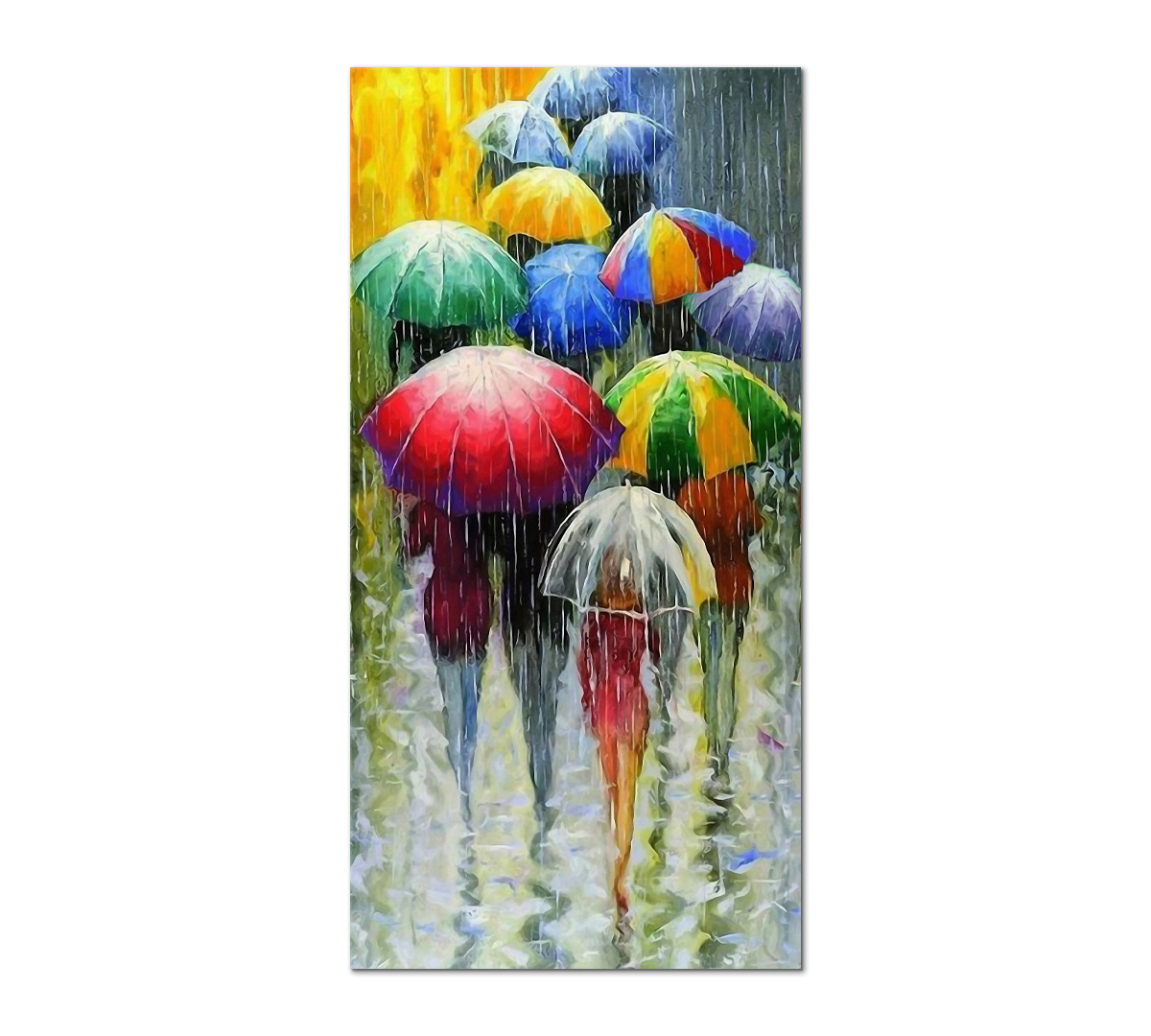 

Картина интерьерная на холсте Poly Print Art Зонтики 60х30 см