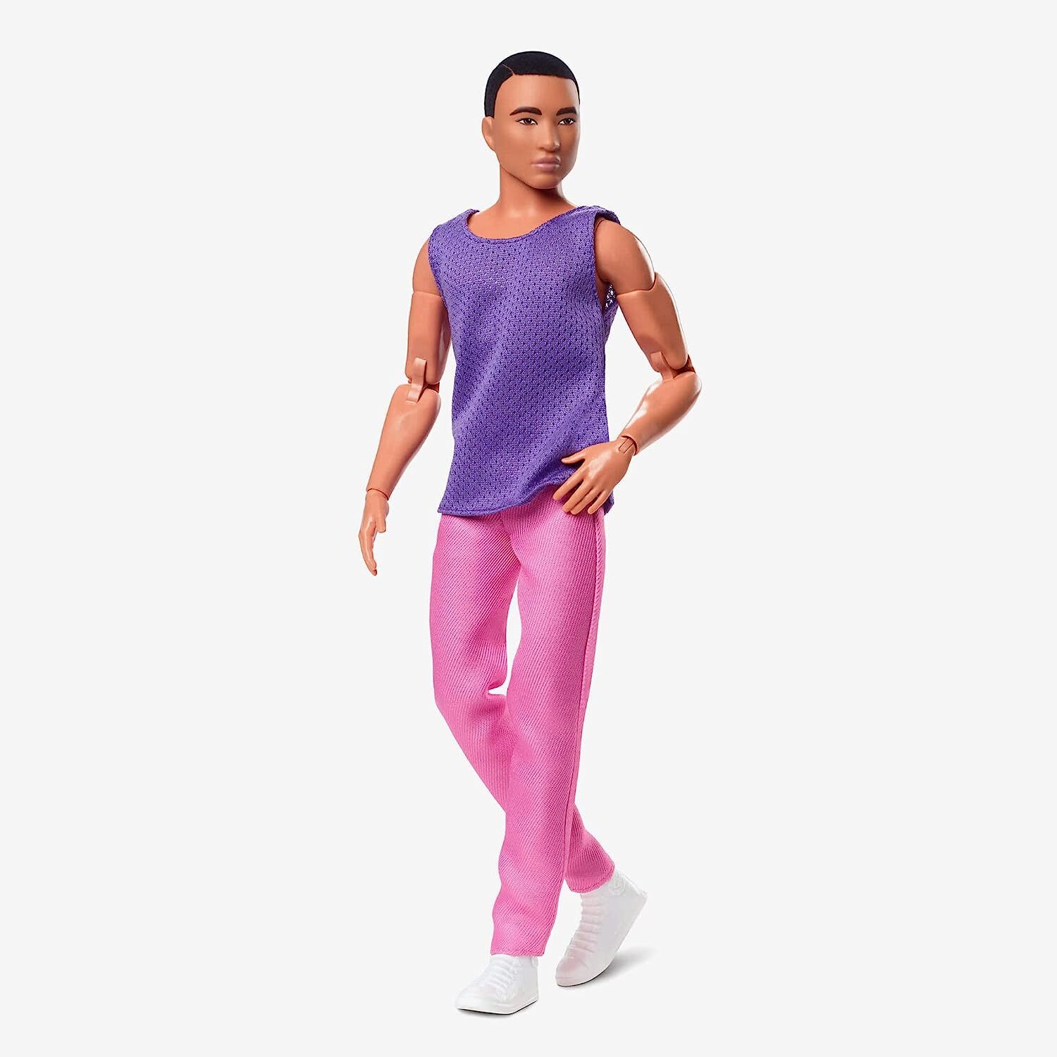 Кукла Кен Barbie Looks фиолетовый топ, шарнирная