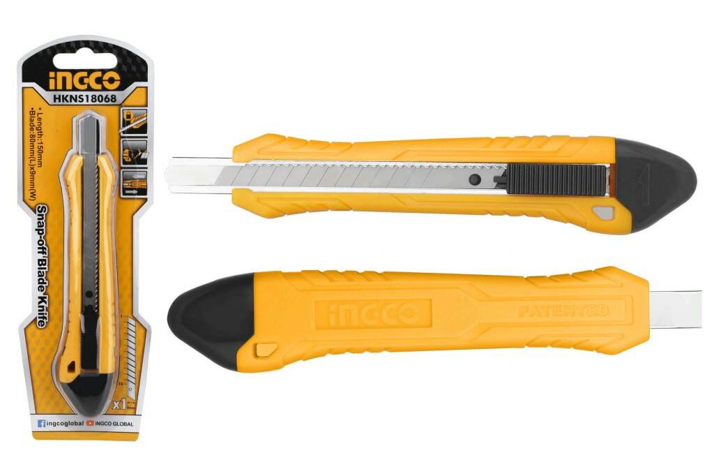 

INGCO Нож канцелярский 150х80х9 мм HKNS18068