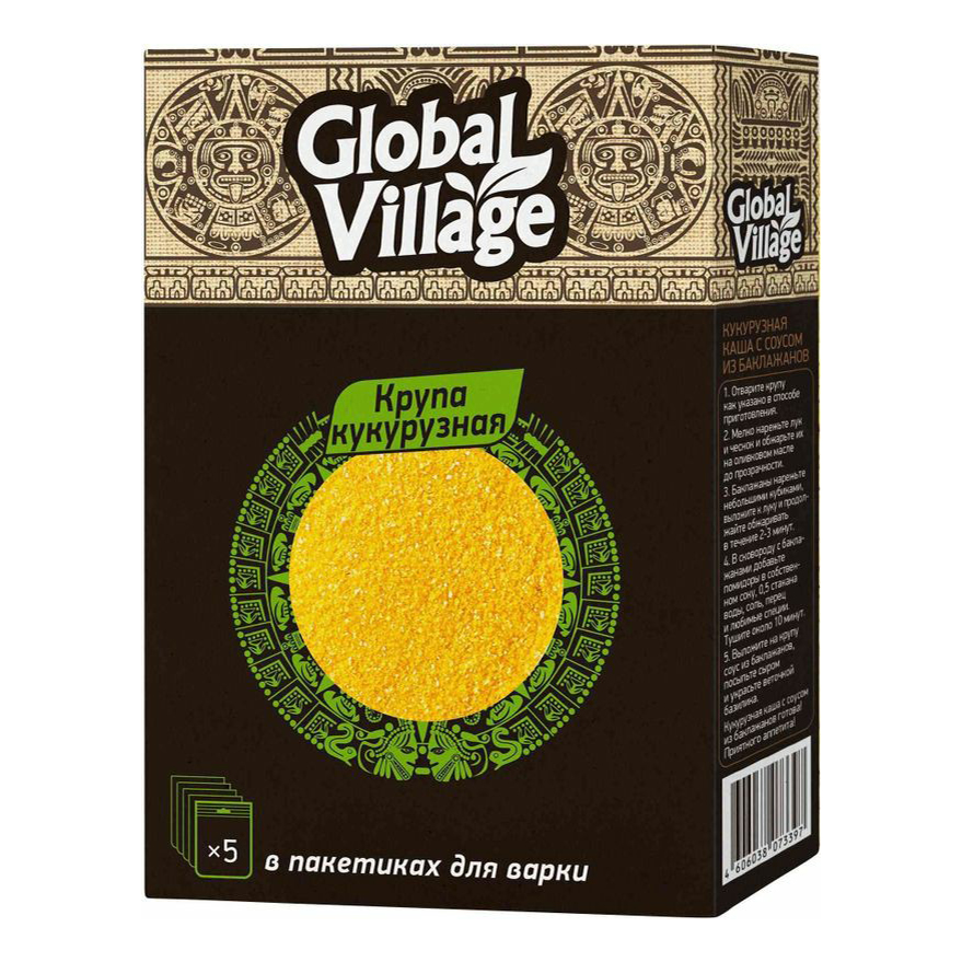 Крупа кукурузная Global Village в пакетиках 80 г х 5 шт