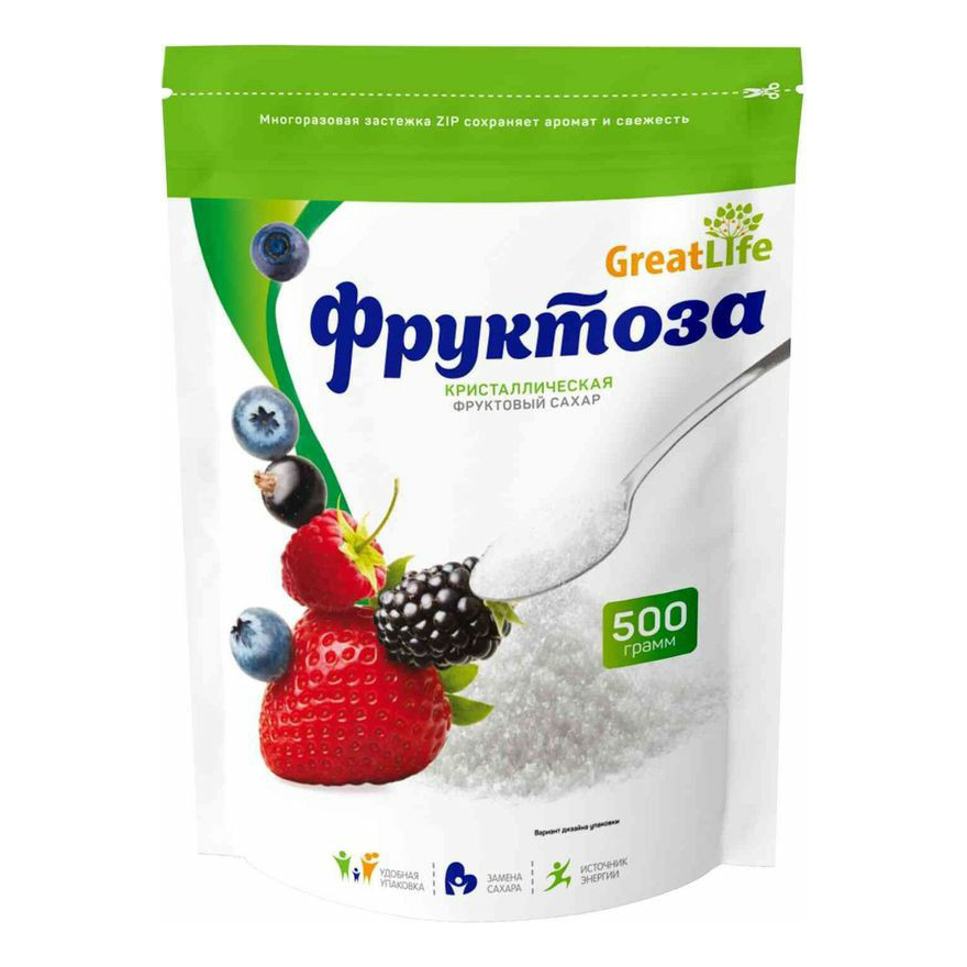 Фруктоза Great Life кристаллическая 500 г