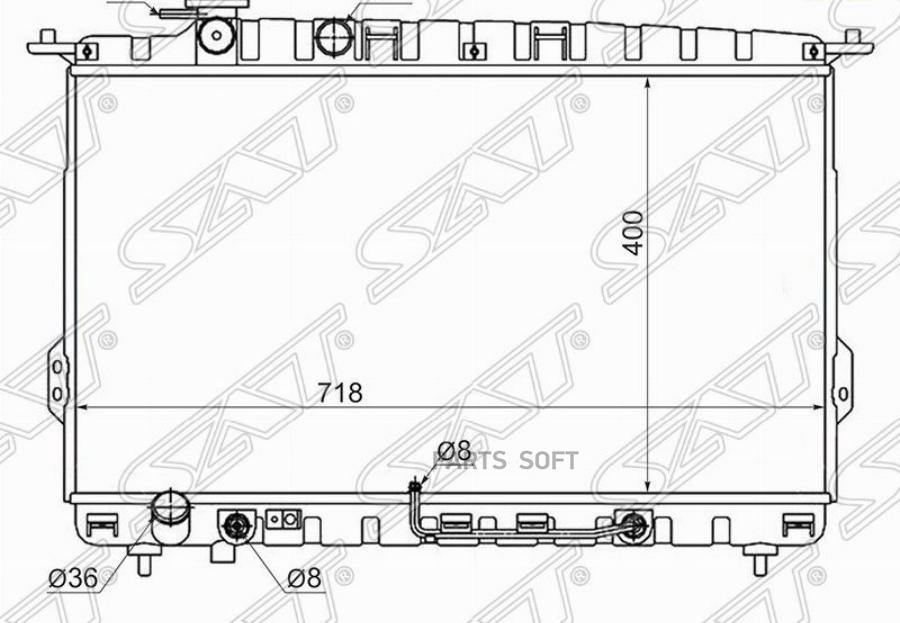

SAT Радиатор HYUNDAI SONATA (TAGAZ) 2.0/2.4/2.5/2.7//HYUNDAI XG 2.5 98-