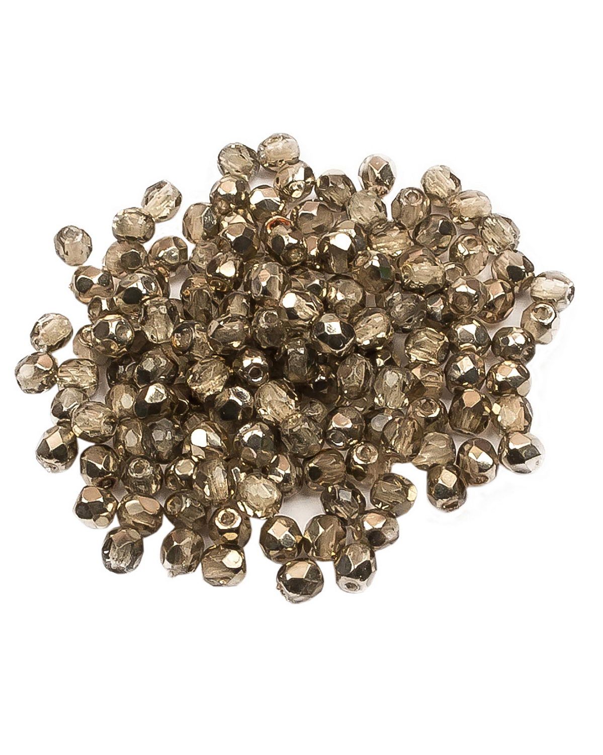 

Стеклянные чешские бусины ганеные круг 3 мм Crystal Smokey Metallic Ice 150шт, Коричневый, FP-3