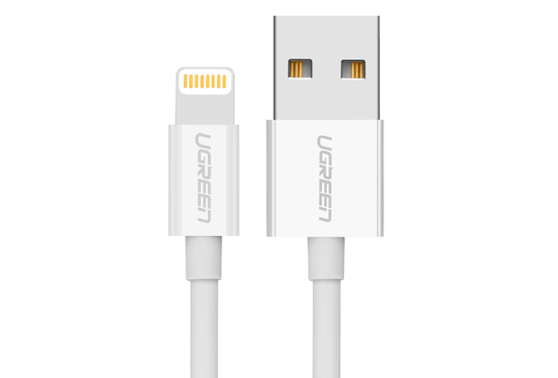 фото Кабель ugreen usb-a to lightning abs shell 1m us155 (white) (20728)