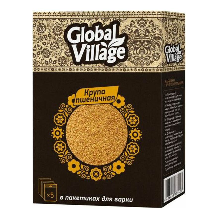 Крупа пшеничная Global Village Полтавская в пакетиках 80 г х 5 шт
