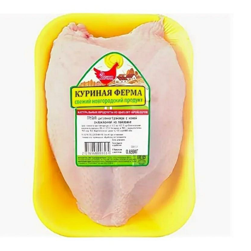 

Грудка куриная с кожей Куриная Ферма охлажденная