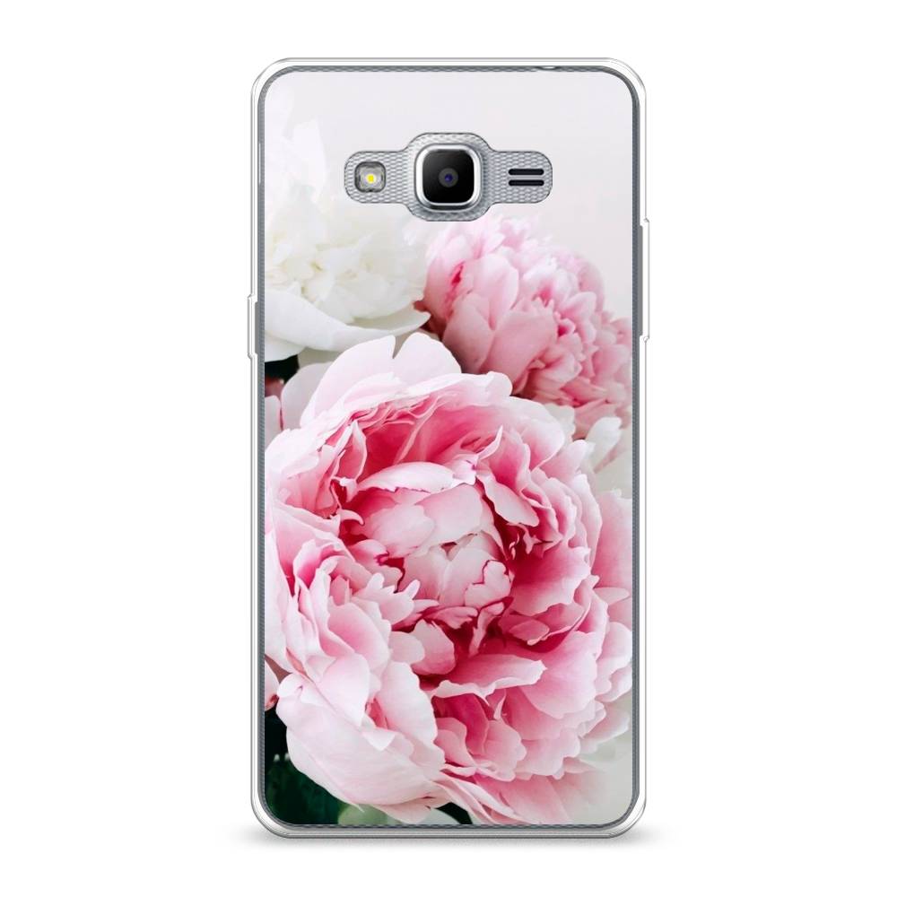 

Чехол на Samsung Galaxy Grand Prime/J2 Prime "Розовые и белые пионы", Розовый;белый, 22350-2