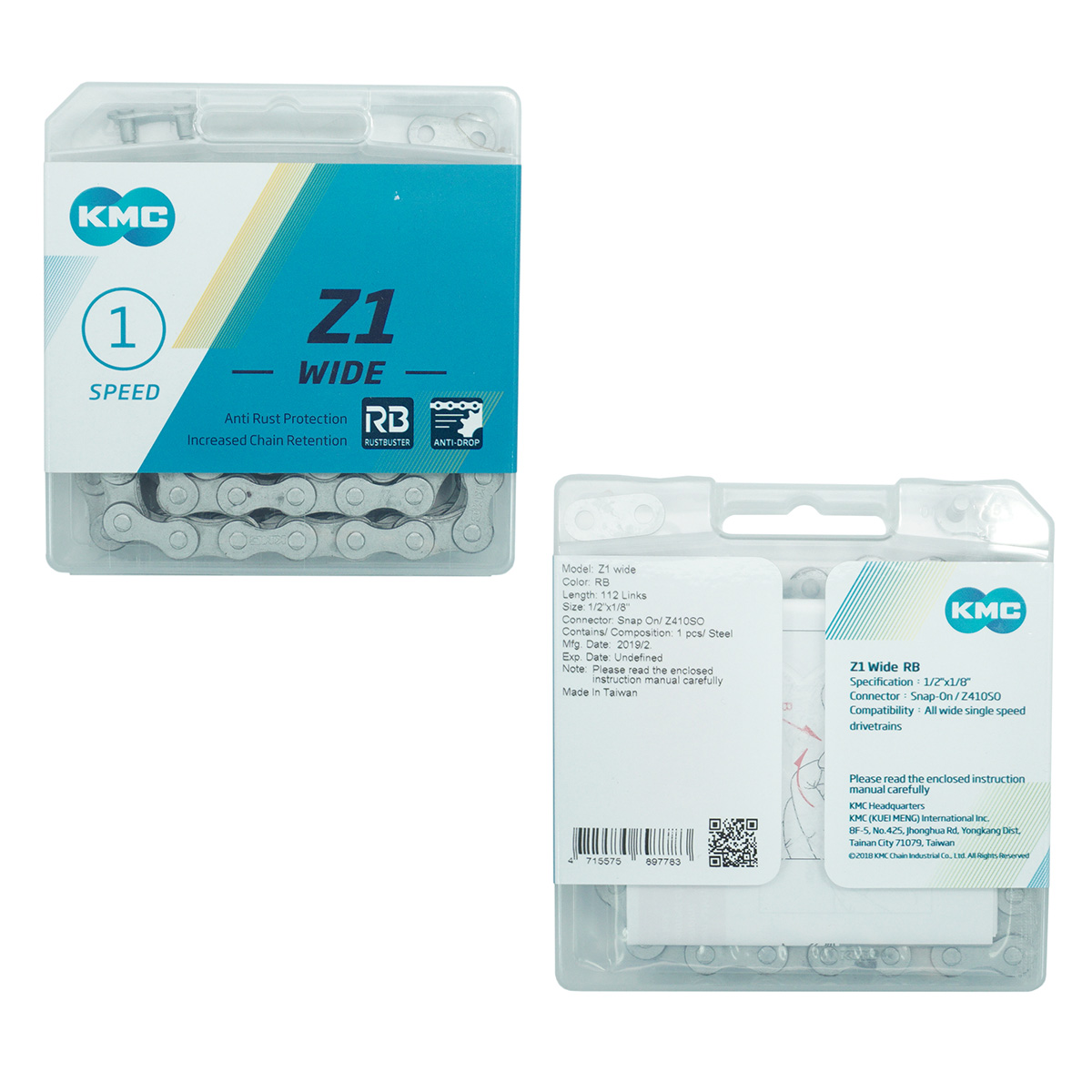 

КМС Цепь Z1 WIDE RB, 1 ск., "Х112, серая, в торг.уп, Серебристый, КМС Цепь Z1 WIDE RB, 1 ск., 1/2x1/8"Х112, серая, в торг.уп.