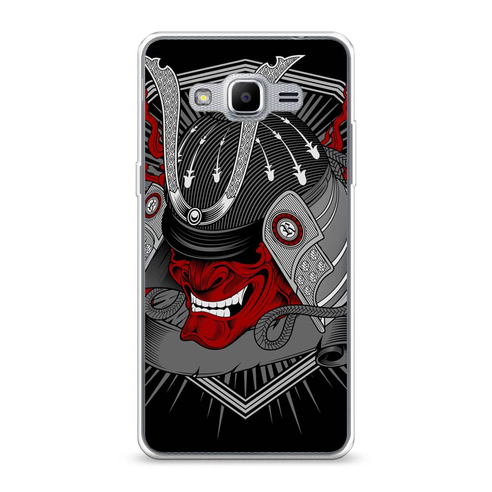 

Чехол на Samsung Galaxy Grand Prime "Красная маска самурая", Белый;красный;черный, 22350-4