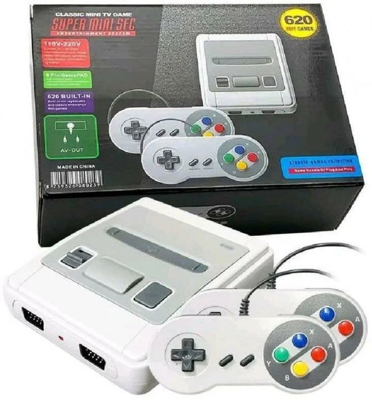 

Игровая приставка 8bit GoodStorage Super Mini SFC 620 в 1, 620 игр, Серый, Super Mini SFC 600 в 1